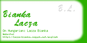 bianka lacza business card
